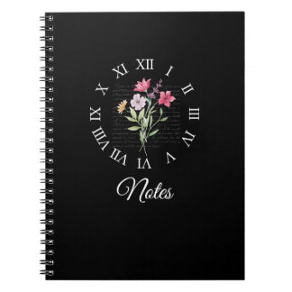 Carnet de temps Floral & Black Book