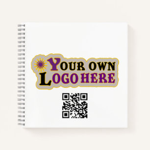 carnet de texte arrière du logo avant personnalisé