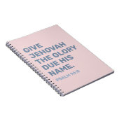 carnet de texte de l'année 2025 - Psaume 96:8 | Ca (Côté Droit)