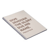 carnet de texte de l'année 2025 - Psaume 96:8 | Ca (Côté Droit)