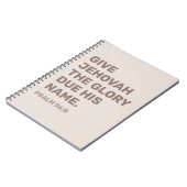 carnet de texte de l'année 2025 - Psaume 96:8 | Ca (Côté gauche)