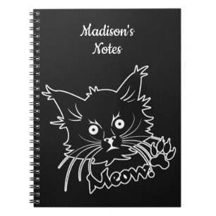Carnet de texte personnalisé Black Cat
