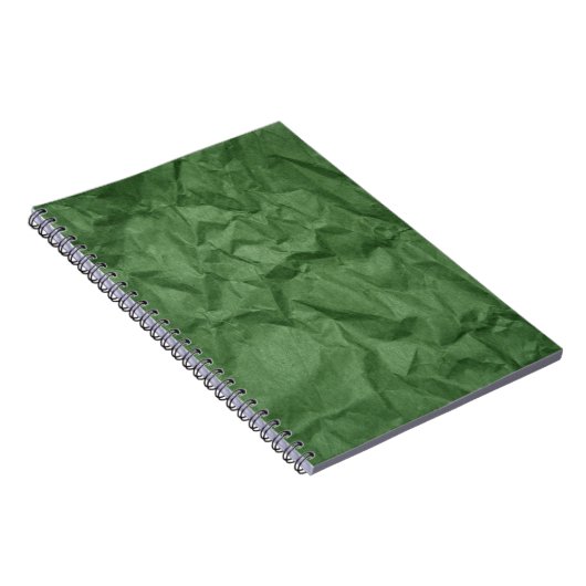 Carnet de texture de papier vert effondré (Côté Droit)