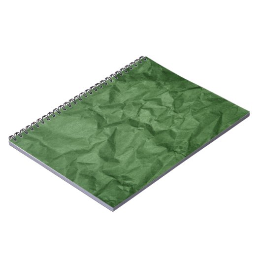 Carnet de texture de papier vert effondré (Côté gauche)