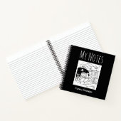 Carnet de thème de l'espace avec le nom du proprié (Intérieur)