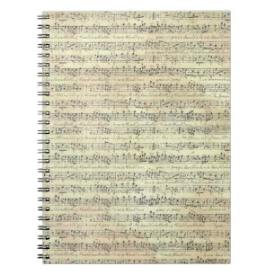 carnet de thème de musique de motif de note de