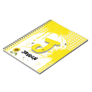 Carnet de tournesol à l'aquarelle avec papillons