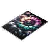 Carnet de tournesols colorés (Côté gauche)