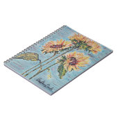 Carnet de tournesols peints (Côté gauche)