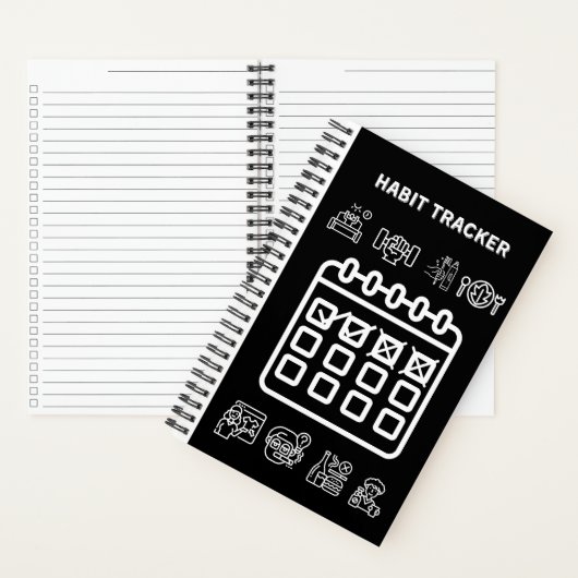 CARNET DE TRACKER HABIT NOIR (À l'intérieur)