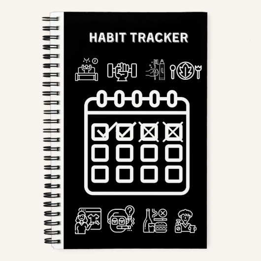 CARNET DE TRACKER HABIT NOIR (Recto)