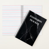 CARNET DE TRACKER MOTS DE PASSE NOIRS (À l'intérieur)