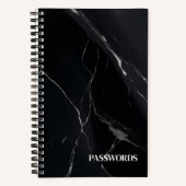 CARNET DE TRACKER MOTS DE PASSE NOIRS (Recto)