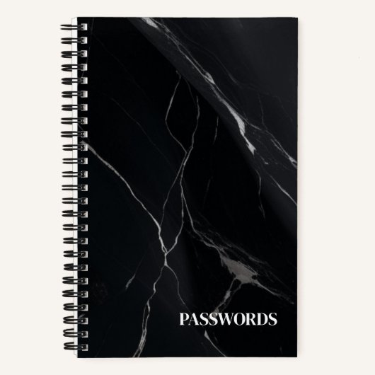 CARNET DE TRACKER MOTS DE PASSE NOIRS (Recto)