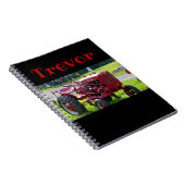 Carnet de tracteur rouge personnalisé (Côté Droit)