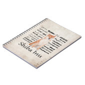 Carnet de traits de Shiba Inu (Côté gauche)