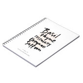 Carnet de typographie de brosse Herbes (Côté gauche)