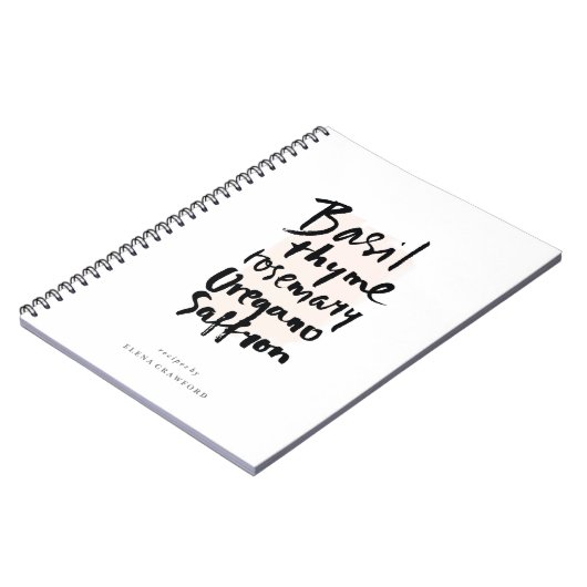 Carnet de typographie de brosse Herbes (Côté gauche)