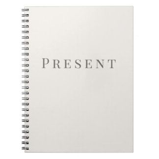 Carnet de typographie minimaliste Présent