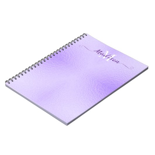 Carnet de typographie violet (Côté gauche)