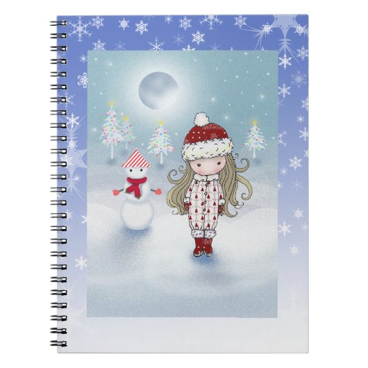 Carnet de vacances de Little Girl et Snowman (Devant)