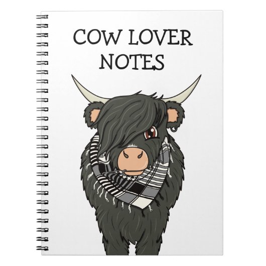 Carnet de vache Cute Kawaii Emo (Devant)
