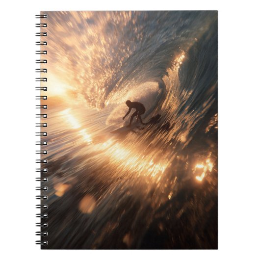 Carnet de vague de Surf Sunset d'or (Devant)