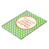 Carnet de vert de point de polka de recette de (Côté gauche)