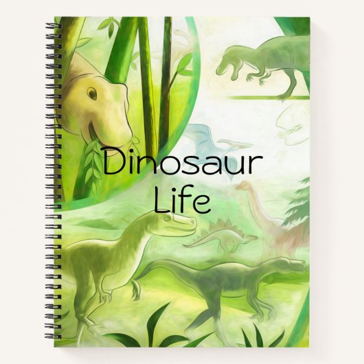 Carnet de vie de Dinosaur préhistorique vert de la (Devant)