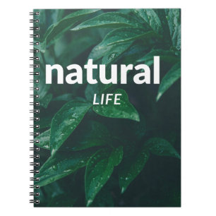 Carnet de vie naturelle - Couverture Feuille verte