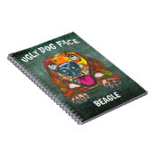 Carnet de visage de chien moche Beagle unique (Côté Droit)