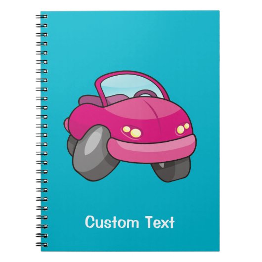 Carnet de voiture Cartoon rose (Devant)