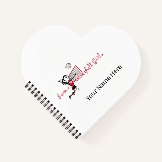 Carnet de volley-ball féminin mignon (Devant)