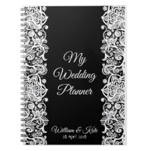 Carnet de Wedding planner de dentelle personnalisé