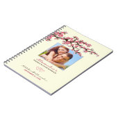 Carnet de wedding planner de fleurs de cerisier (Côté gauche)