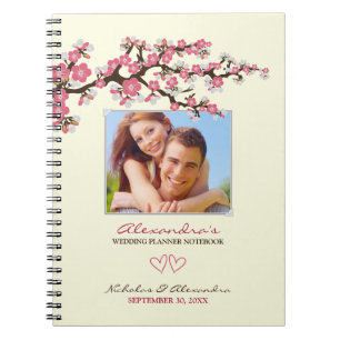 Carnet de wedding planner de fleurs de cerisier