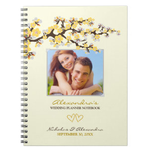 Carnet de wedding planner de fleurs de cerisier