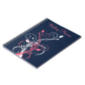 Carnet de Wedding planner de la marine rose blanc (Côté gauche)