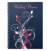 Carnet de Wedding planner de la marine rose blanc (Devant)