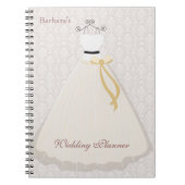 Carnet de wedding planner de silhouette de robe de (Devant)