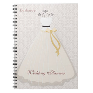 Carnet de wedding planner de silhouette de robe de