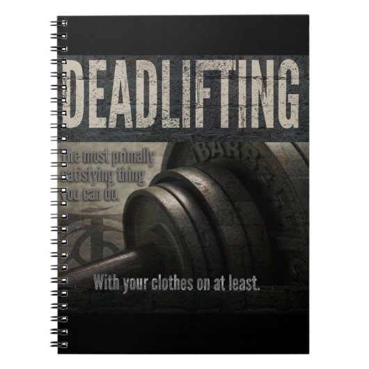Carnet Deadlift - Funny Gym - Novelty Workout (Devant)