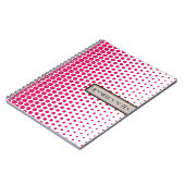 Carnet Debian Rouge à pois Élégant Moderne Blanc (Côté gauche)