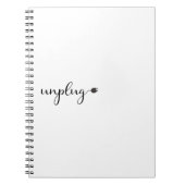 Carnet Débrancher avec le texte et le plug-in de script (Devant)