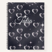 Carnet Début des années 2000 Black and White Heart Old Sc (Devant)