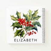 Carnet Décembre Mois De Naissance Fleur Cadeau Personnali (Dos)