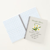 Carnet Décembre Mois de naissance Fleur Narcisse Élégant (Intérieur)