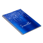 Carnet Déchets Royal Blue Parties scintillant Nom du glam (Côté Droit)