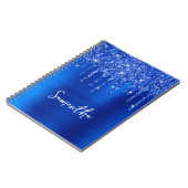 Carnet Déchets Royal Blue Parties scintillant Nom du glam (Côté gauche)