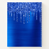 Carnet Déchets Royal Blue Parties scintillant Nom du glam (Dos)